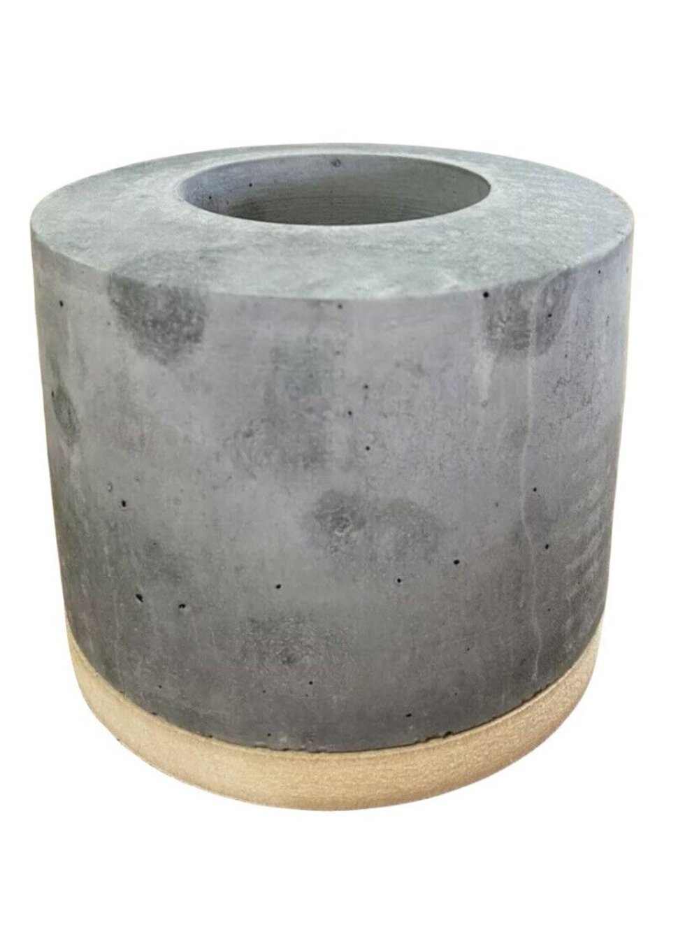 Flikrfire Personal Fire Pit Cement Almond Base Portable Heater Fireplace Flikr